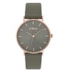 s.Oliver 2033488 Women's Quartz Watch Analogue with Leather Strap, Grey,