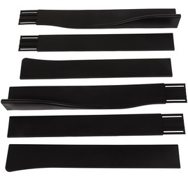 SCITOO Matte Black Rocker Panel Exterior Lower Side Bottom Line Extensions 59" x 4" Fits for Most Car Universal PP Side Skirts for Cars Body Kit