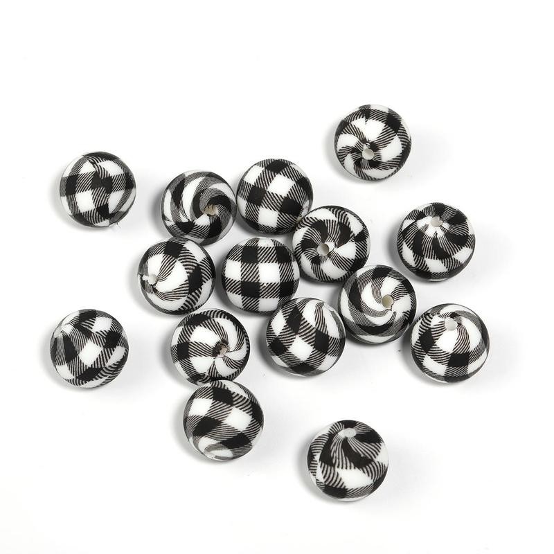【B170】 Beads for DIY Projects: 15mm Round, Mixed Color, 30Qty