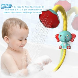 taseyok Toddler Bath Toys, Elephant Shower Toys, Baby Bathtub Toys, for 3 4 5 6 7 8 Year Old Toddler