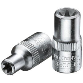Gedore TX20E4 Socket 1/4"-E 4x25 mm, Silver