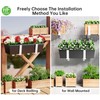HFHOME Set of 6 Adjustable Window Planter Box Brackets, White