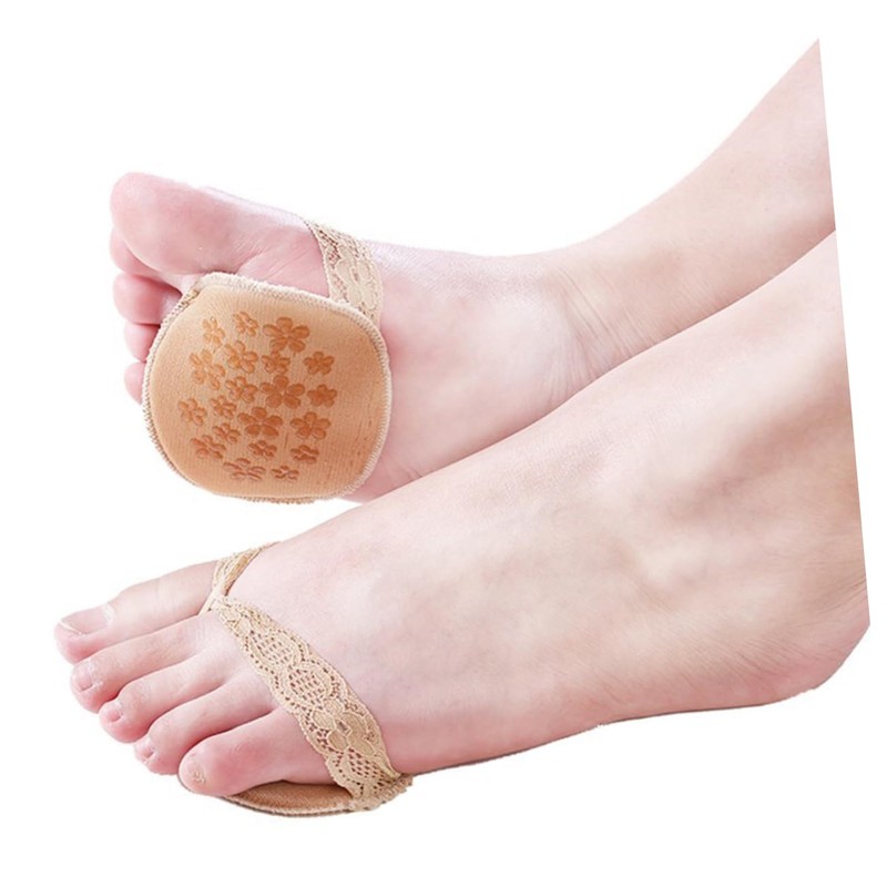 KOMBIUDA 3pairs Khaki Invisible Forefoot Cushions Soft Sponge High Heel