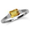 1.04ct. Natural Citrine White Gold Plated 925 Sterling Silver Solitaire