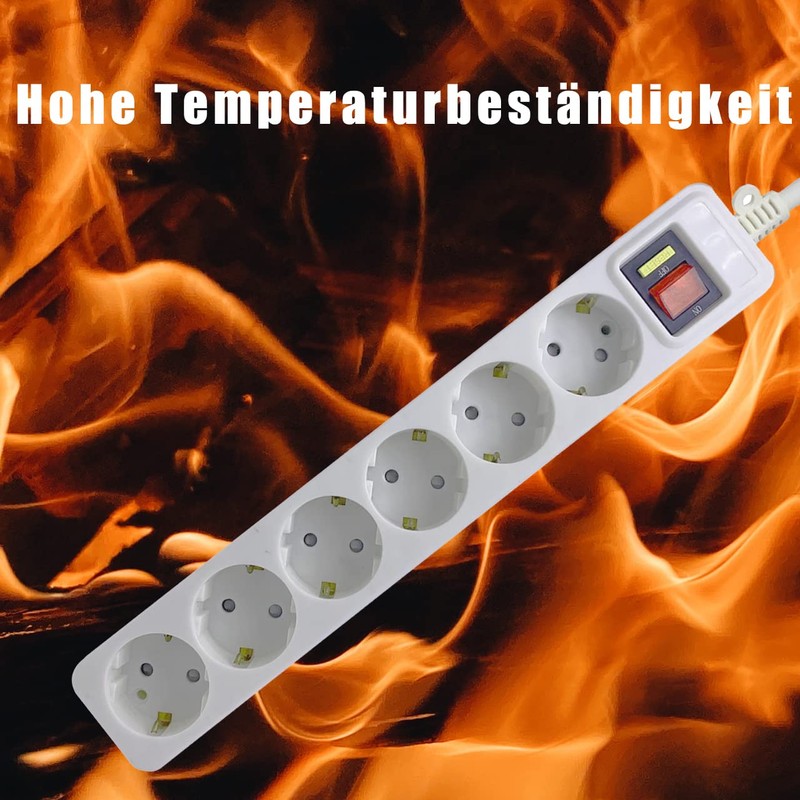 EVOELEC Power Strip with Switch, Multiple Socket with Overcurrent Protection,