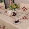 Cunluna European Pastoral Embroidered Square Tablecloth Coffee Table Cloth for