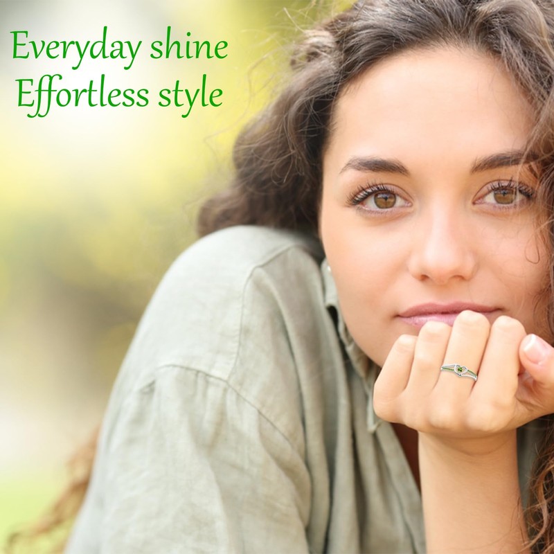 Meadows Round Peridot Ring Solitaire Peridot Ring