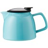 FORLIFE Bell Ceramic Teapot with Basket Infuser 26-Ounce/770ml, Turquoise