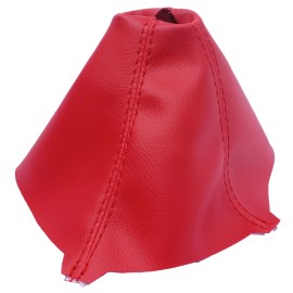 Kar Designers Fits 08-14 Dodge Challenger Real Leather Manual Shift Boot Red