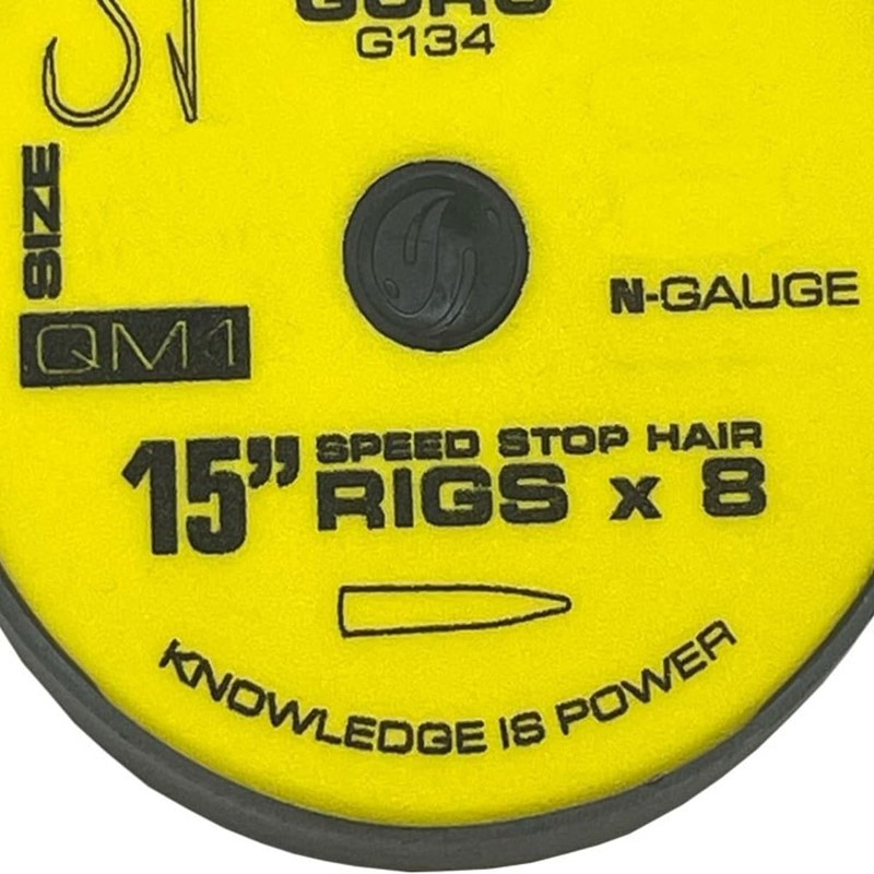 Guru QM1 15" Speed Stop Hair Rigs Barbless (Size 16