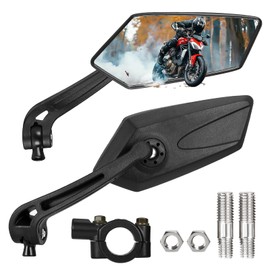 2 Pieza Espejo Retrovisor de Bicicleta, 360° Adjustable Espejos Retrovisores Manillar, HD Gran Angular Retrovisor Patinete Electrico para 20-24mm Manillar para bicicleta de montaña,coche de batería