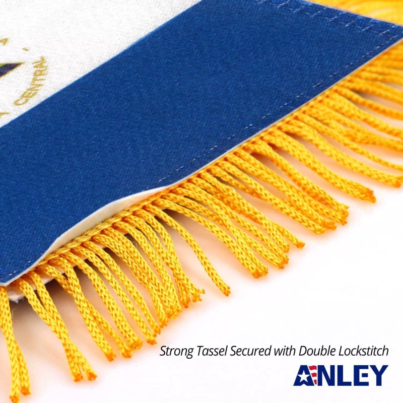 Anley 4 X 6 Inch Nicaragua Fringy Window Hanging Flag