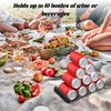 RISVOWO Pack of 2 Fridge Bottle Holder, Bottle Rack, Refrigerator,