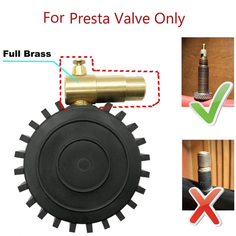 GODESON Presta Valve Tire Pressure Gauge 0-160 PSI/11 Bar