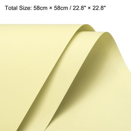 MECCANIXITY Pearlescent Film Flower Wrapping Paper 22.8x22.8 Inch Waterproof for DIY Crafts, Gift/Gift Box Packaging Bright Yellow Pack of 20pcs