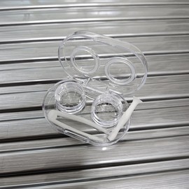 Portable transparent lens storage case lens barrel 10ea
