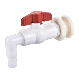 sourcing map Spigot Faucet Kit ABS G3/4 Female Bulkhead Fitting with Ball Valve 20mm Barb Hose Connector for Aquariums, Water Tanks, Tubs, Pools