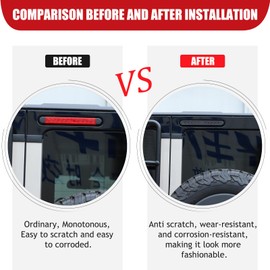Tumukiw Compatible with INEOS Grenadier 2020-2024 Car Brake Light Trim, Aluminum Alloy Car High-Mounted Brake Light Lamp Cover Guard Trim Exterior Accessories