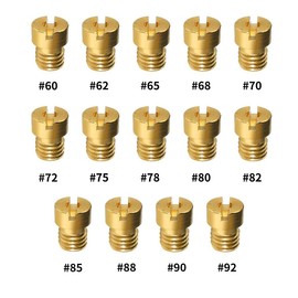 Strongthium Carburetor Main Jet Kit for Nibbi Keihin CVK PE PZ GY6 99101-393 99101-GHB-000 60# ~92# Mikuni 19.201