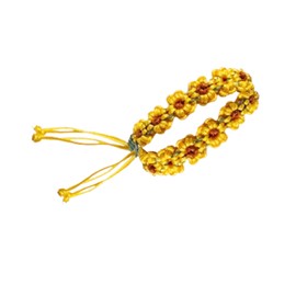 Sunflower String Bracelet Summer Beach Cute Aesthetic Handmade Braided Rope Surfer Flower Boho String Bracelet for Women(YE)