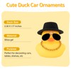 wonuu Car Accessory, Yellow Rubber Duck Decoration with Sun Hat,