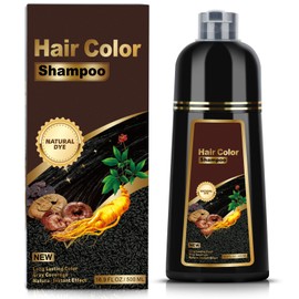 QWXPLD Dark Wine Red Hair Dye Shampoo 3 in 1, Herbal Color Ingredients Natural Shampoo Hair Dye for Women Men