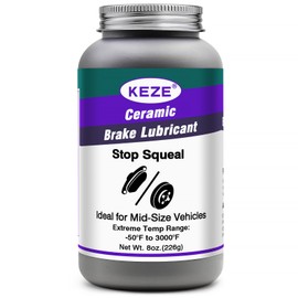 Keze High Temp Ceramic Brake Caliper Grease and Pin Parts Lubricant for Auto Break Sliding Pin Pad,Prevents Seizing Stops Squeaking with Brush Top Can,8 oz