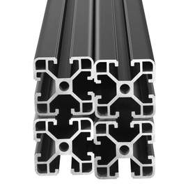 IXGNIJ 4PCS T Slot 4040 Aluminum Extrusion Profile 15.74'',European Standard Linear Rail for 3D Printer Parts and CNC DIY 400mm Black(15.74inch)