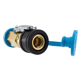 RecPro RV 1/4" LP Gas Quick Connect with Plug | 1/4" Quick Disconnect Valve | Propane Gas Hose Plug with Shutoff Valve