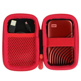 Aenllosi Hard Storage Case for WD My Passport Portable SSD 2020 (Red,only case)
