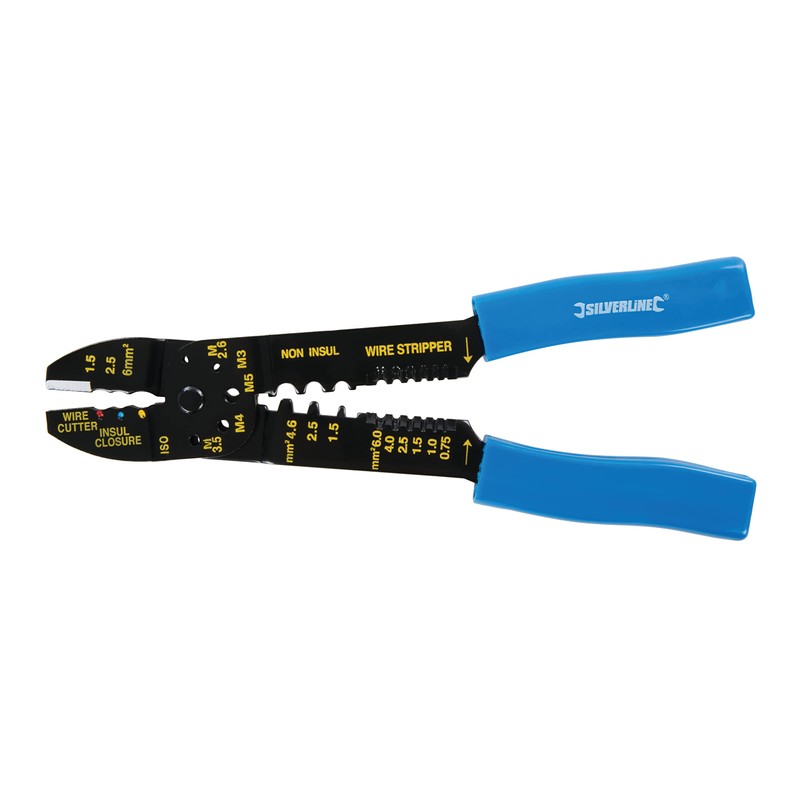 Silverline Crimping & Stripping Pliers 230mm (PL52)