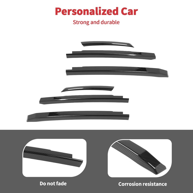 Linskip Grille Inserts Compatible with 2021-2024 Chevy Suburban/Tahoe, Carbon Fiber