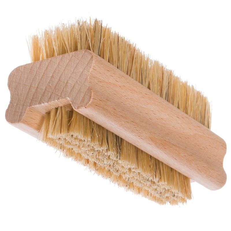 REDECKER Natural Pig Bristle Nail Brush with Untreated Beechwood Handle,