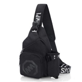 Blue Refrain One-Shoulder Bag, Crossbody Shoulder Bag, Multi-functional, Casual Bag, Black B