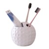 WAIT FLY Golf Shape Ceramic Toothbrush Holder, Toothbrush Organizer and