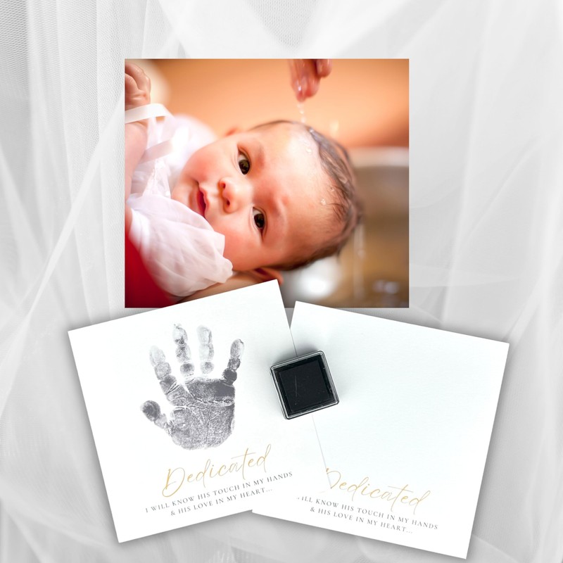 The Grandparent Gift Growing in Faith Handprint Frame, Baby Dedication