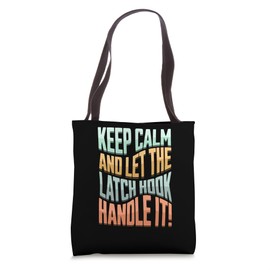 making rugs dive craft latch hook rugs hooking latch hook Tote Bag