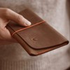 Donbolso Miami Leather Passport Holder for Men and Women Brown