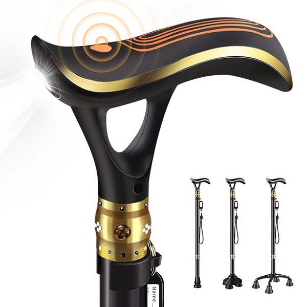 ispuoocti Smart Alarm Walking Cane for Men & Women, Telescopic