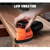 Dovaman 130W Detail Hand Sander Tool With 12Pcs Sandpapers For