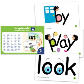 SnapWords List A Pocket Chart Cards Multisensory | Kinesthetic Flash Cards | ESL | ELL