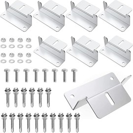 Solar Panel Mount Assembly, Solar Panel Roof Mount Z Brackets, Solar Panel Z Holder with Nuts and Screws, Boats, for Caravans, Walls, Roofs (Pack of 8)