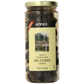 Krinos Olives, Italian Style Oil Cured, 10 Ounce (pack of 6)