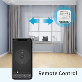 eMylo WiFi Smart Curtain Switch, Smart Remote Control Curtain Switch Compatible with Alexa and Google Home, APP Remote Control, Timer, for Motorized Curtain Electric Roller Blinds Shutter