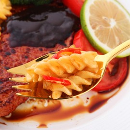 Sporks Stainless Steel Sporks Long 21.5 cm Colourful Fork Spoon 7 Pieces Salad Fork 2 in 1 Table Forks Soup Spoon Long Handle to Go Camping Outdoor Picnic