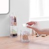 Feelava 3 Pcs Clear Acrylic Cotton Ball Holder Cotton Swab