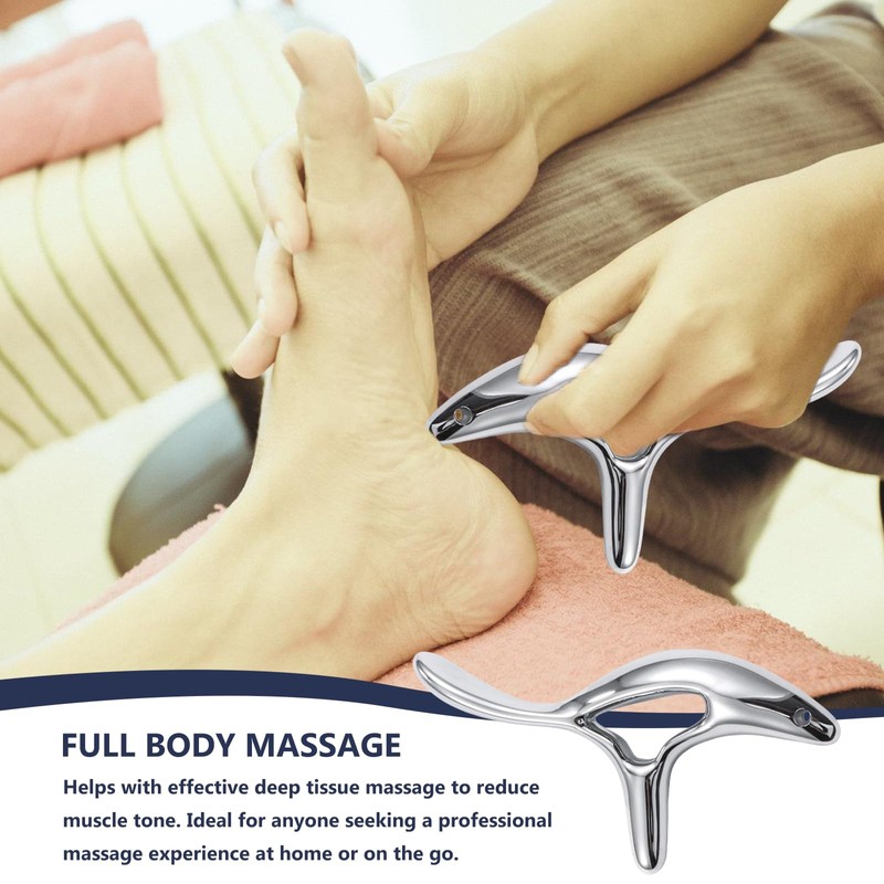 Triggerpunkt Massagegerät, Gua Sha Edelstahl Triggerpunkt Massagegerät Fuß Dreieck-Massagegerät Tiefengewebe