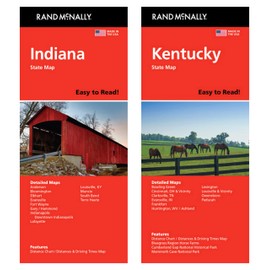 Rand McNally State Maps: Indiana and Kentucky (2 Maps)
