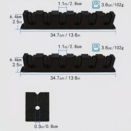 Fishing Rod Holder for Wall, 2 Counts/set Fishing Gear Collection Storage Rack, Fishing Rod Display Rack, Suitable Gift for Male Friends - Color: Black, Specification: one-size