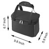 Yansanido 6L Thickened Black Reusable Insulated Lunch Bag for Women